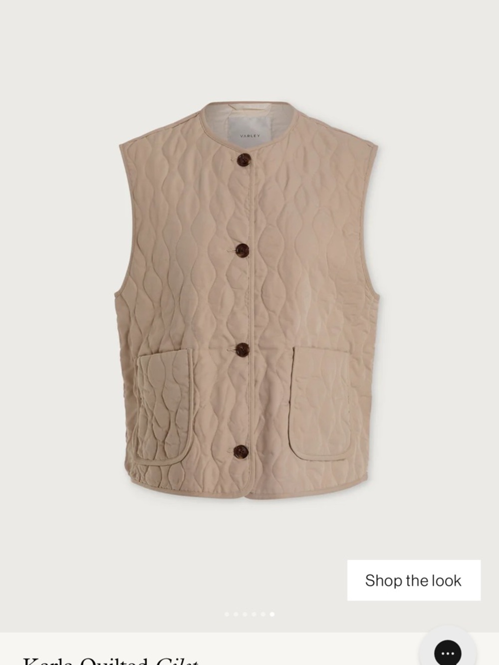Varley Quilted Sleeveless Vest in Dusty Rose
